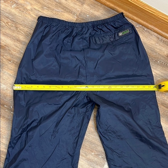 HH Helly Hansen VTG Navy Blue Weatherproof Shell Pants Men's Size XL Zip Sides - Picture 12 of 16